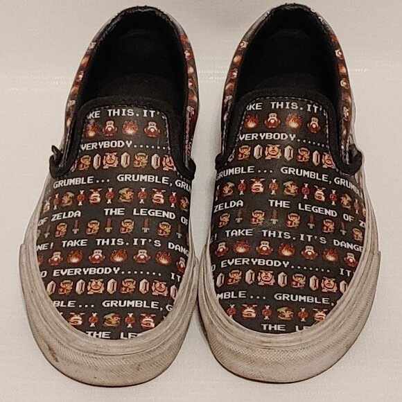 Legend of Zelda Slip On Vans Size 4.5 Men's U.S. Shoes Women's Size 6 - Picture 1 of 8